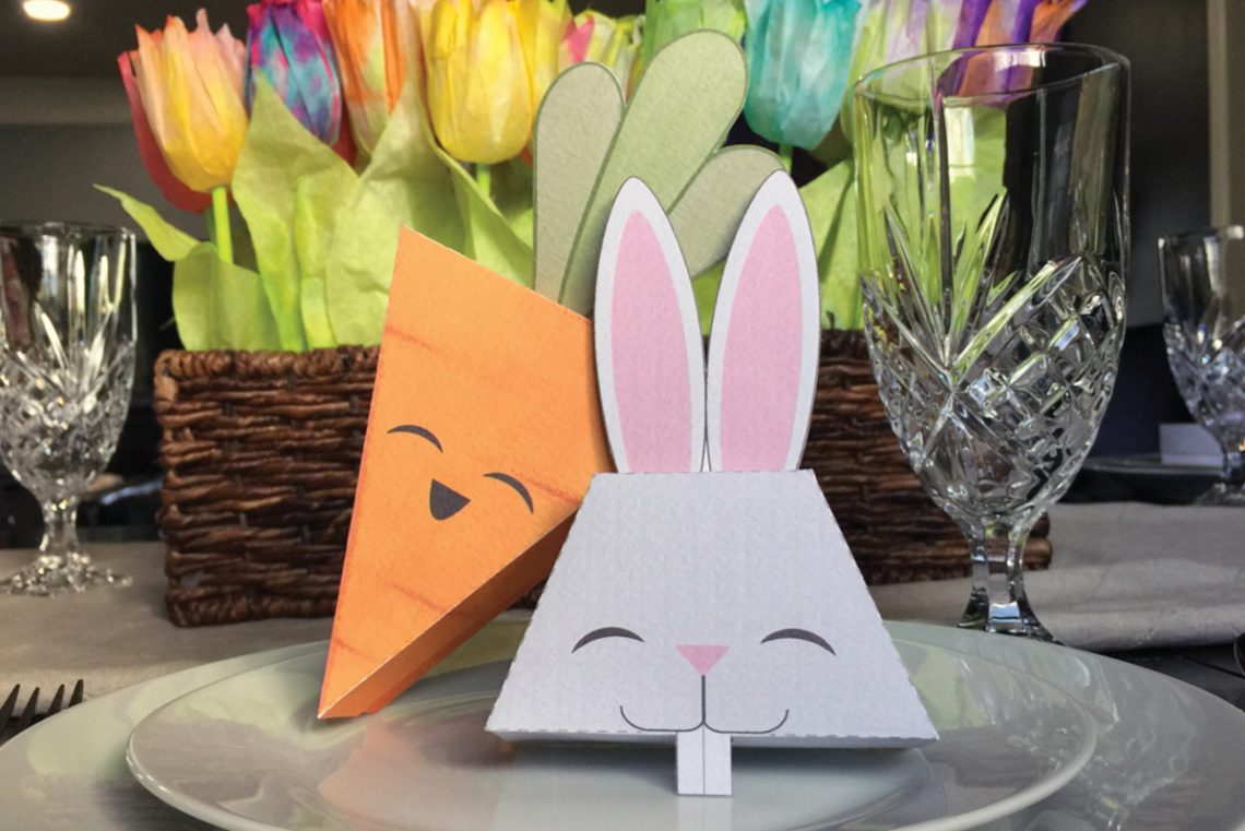 PRINTABLE - Pie Favor Box - Bunny and Carrot