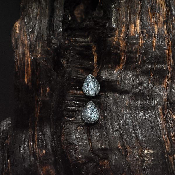 Mystical Labradorite Series - Teardrop Stud Earrings