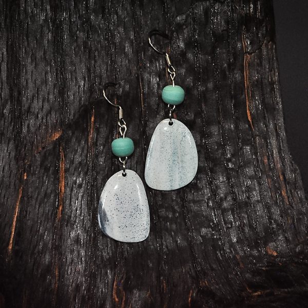 Shoreline Pebble Series - Pebbled Sandstone - Dangle Earrings