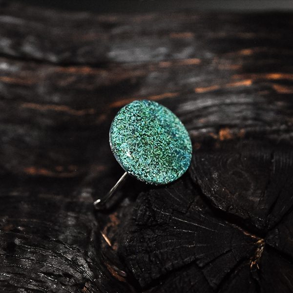 Speckled Series - Verdigris Vine - Round Ring