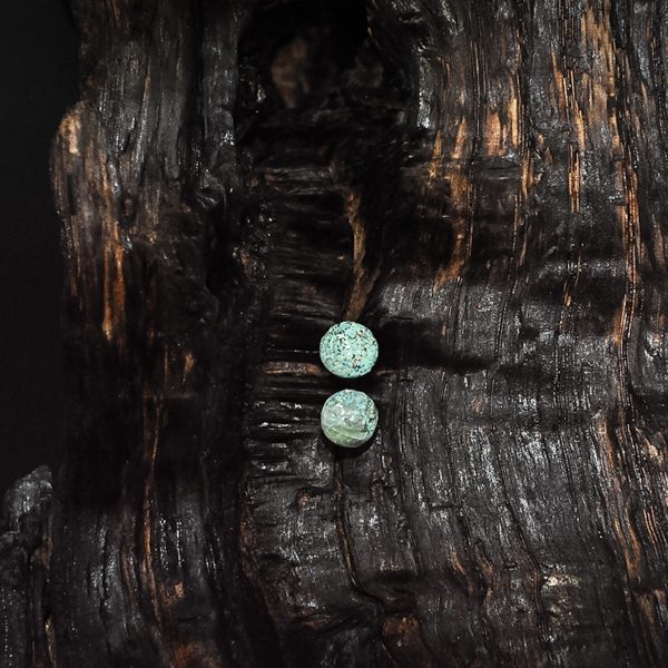 Speckled Series - Verdisgris Vine Stamped - Stud Earrings