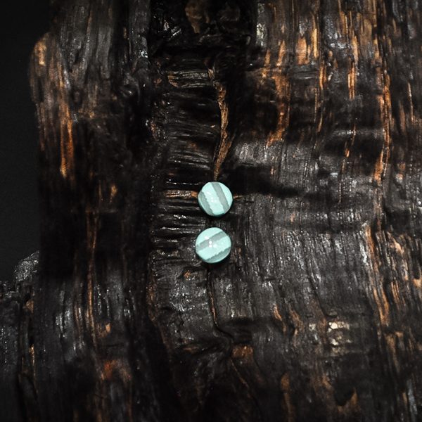 Sweet Simplicity - Blueberry Fizz Stripe - Stud Earrings