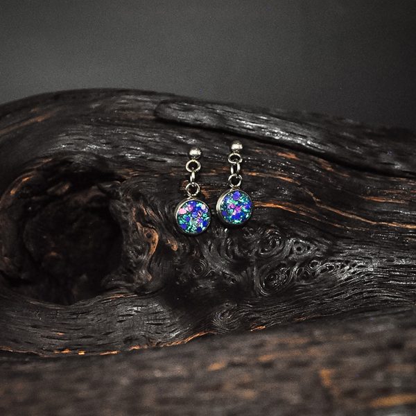 The Cobbled Curios - Sun Dance in the Grotto Deep - Dangle Earrings